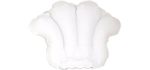 Aquasentials Shell - Inflatable Bath Pillow with Suction Cups