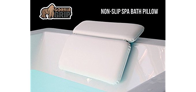 Gorilla Grip Gripping Technology - Non-Slip Spa Bath Pillow