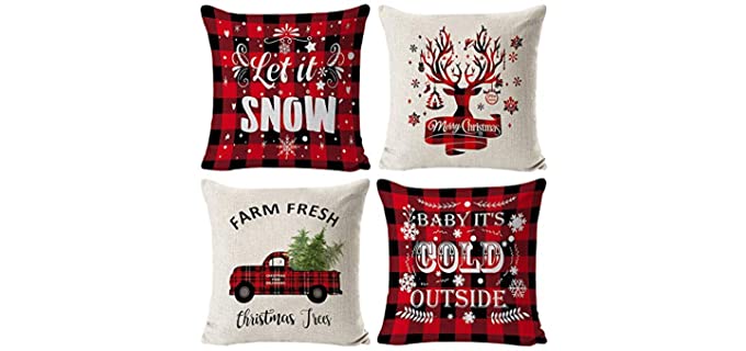 HAJACK Decorative - Christmas Pillow Covers