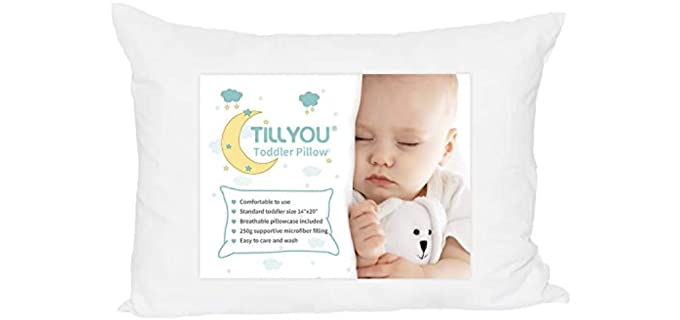 TILLYOU Ergonomic - Toddler Bed Pillow