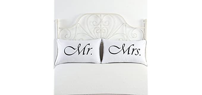 DasyFly Mr and Mrs - Pillowcase Set for Couples