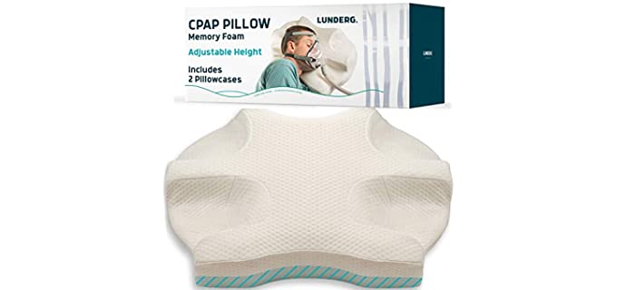 Lunderg CPAP Pillow - Pillow for CPAP Users