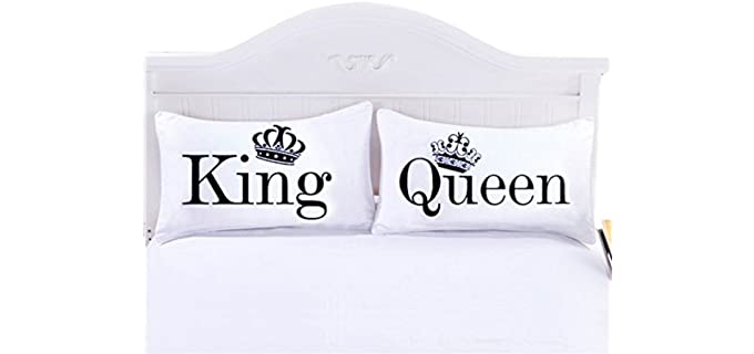 Hafewky His and Hers - Couples Pillowcase Set