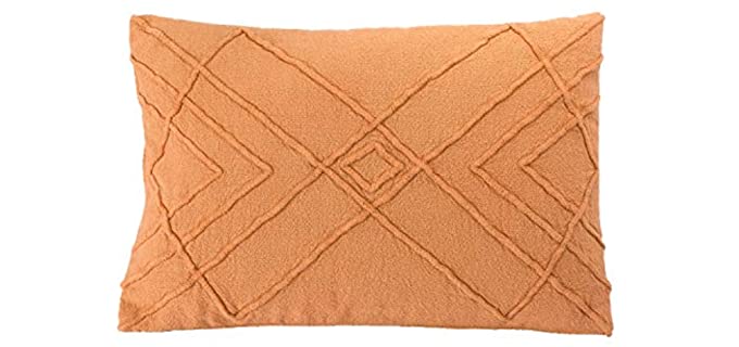 Main + Mesa Embroidered - Leather Couch Throw Pillow