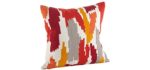 Saro Lifestyle Brushstroke - Throw Pillow for a Leather Couch